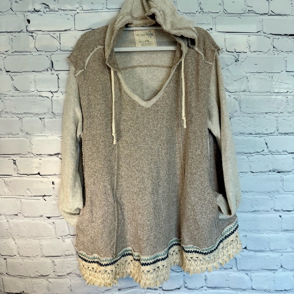 We The Free Brown and Cream Hooded Sweater - Picture 2 of 10